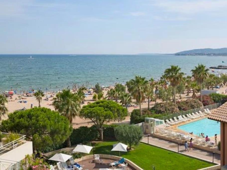 Port Frejus Cap Hermes Vue Mer Et Port Pieds Dans L'Eau Piscine Pkg 외부 사진